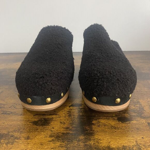J. Crew Factory Black Textured Clogs with Gold Studs - Picture 4 of 10